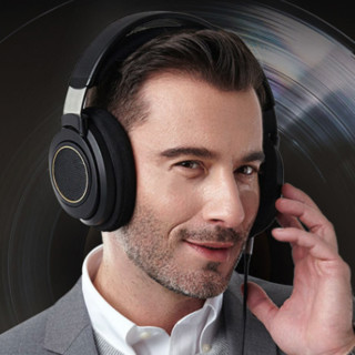 PHILIPS 飞利浦 SHP9600 耳罩式头戴式有线耳机 黑色 3.5mm