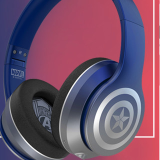 ONIKUMA 漫威联名版 耳罩式头戴式降噪蓝牙耳机 蓝色
