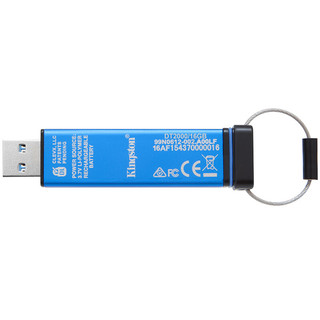 Kingston 金士顿 DataTraveler系列 DT2000 U盘 USB3.1 蓝色 数字加密