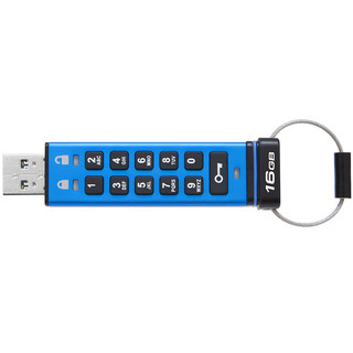 Kingston 金士顿 DataTraveler系列 DT2000 U盘 16GB USB3.1 蓝色 数字加密