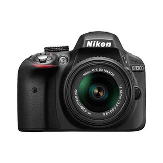 Nikon 尼康 D3300 APS-C画幅 数码单反相机 黑色 AF-S DX 18-55mm F3.5 G VR II 变焦镜头 单镜头套机