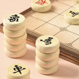 deli 得力 中国象棋 木色 33mm