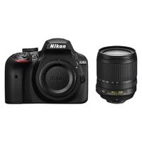 Nikon 尼康 D3400 APS-C画幅 数码单反相机 黑色 AF-S DX 18-105mm F3.5 G ED VR 变焦镜头 单头套机