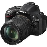 Nikon 尼康 D5200 全画幅 数码单反相机 黑色 AF-S DX 18-105mm F3.5 G ED VR 变焦镜头 单镜头套机