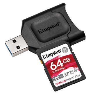 Kingston 金士顿 SDR2系列 SD存储卡 64GB（UHS-II、V90、U3)