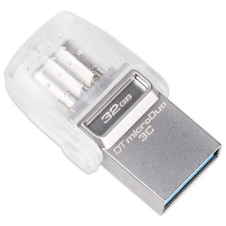 Kingston 金士顿 DataTraveler系列 DTDUO3C USB3.1 U盘 银色 32GB USB/Type-C