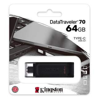 DT70 USB3.2 Gen1 U盘 黑色 64GB Type-C