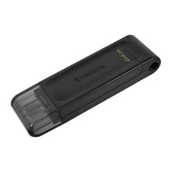 Kingston 金士顿 DT70 USB3.2 Gen1 U盘 黑色 64GB Type-C