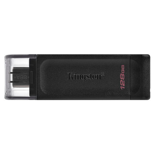 Kingston 金士顿 DT70 USB3.2 Gen1 U盘 黑色 128GB Type-C