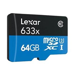 Lexar 雷克沙 633x Micro-SD存储卡 64GB (UHS-I、V30、U3、A1)