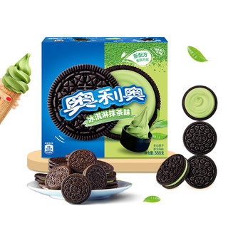 OREO 奥利奥 夹心饼干 冰激淋抹茶味 194g