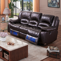 CHEERS 芝华仕 8279 真皮电动沙发 三人位 深咖色