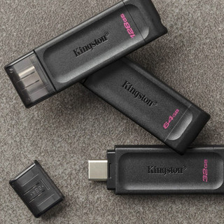 Kingston 金士顿 DT70 USB3.2 Gen1 U盘 黑色 32GB Type-C