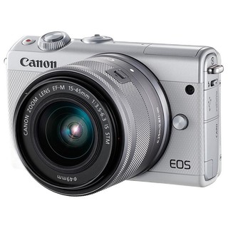 Canon 佳能 EOS M100 APS-C画幅 微单相机 白色 EF-M 15-45mm F3.5 IS STM 变焦镜头 单头套机