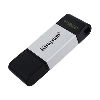 Kingston 金士顿 DT80 USB3.2 Gen1 U盘 银黑色 256GB Type-C