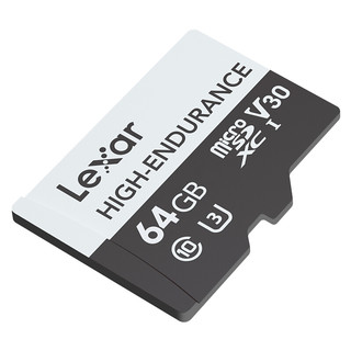 Lexar 雷克沙 HIGH-ENDURANCE MicroSD存储卡 64GB（UHS-I、V30、U3)