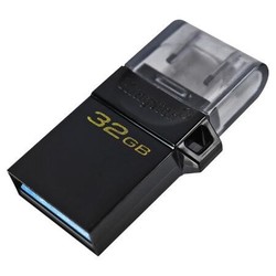 Kingston 金士顿 DTDUO3G2 USB3.2 U盘 黑色 32GB microUSB/Type-A