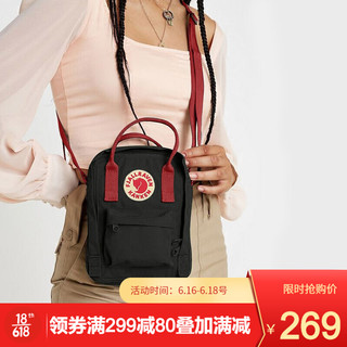 FJÄLLRÄVEN 北极狐 背包单肩包男随身旅行包男女款斜挎包男女23797 550/326黑色/公牛红