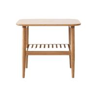 原始原素 鹿特丹系列 B4073 双层直腿茶几 原木色 600*600*500mm