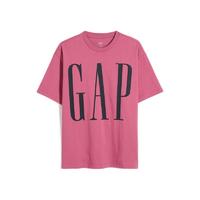Gap 盖璞 重磅密织系列 男女款圆领短袖T恤 795473 玫瑰红 L