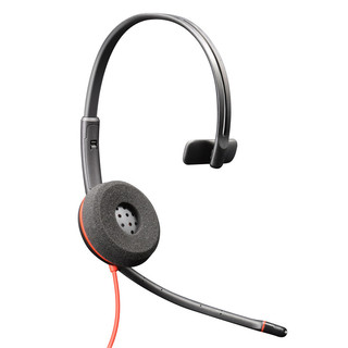 Plantronics 缤特力 BLACKWIRE C3210 压耳式头戴式单耳降噪有线耳机 黑色 USB口