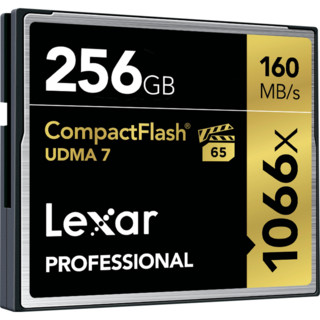 Lexar 雷克沙 PROFESSIONAL CF存储卡 256GB（160MB/s)