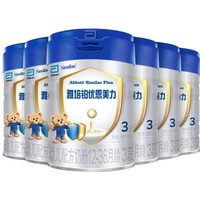 PLUS会员：Abbott 雅培 铂优恩美力 幼儿配方奶粉 3段 900g*6罐