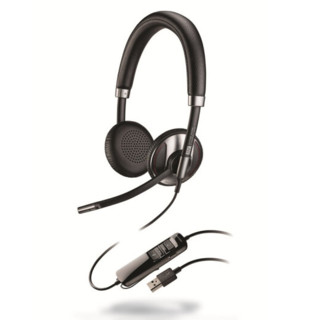 缤特力 Blcakwire C725 压耳式头戴式降噪有线耳机 黑色 USB口