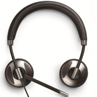 缤特力 Blcakwire C725 压耳式头戴式降噪有线耳机 黑色 USB口