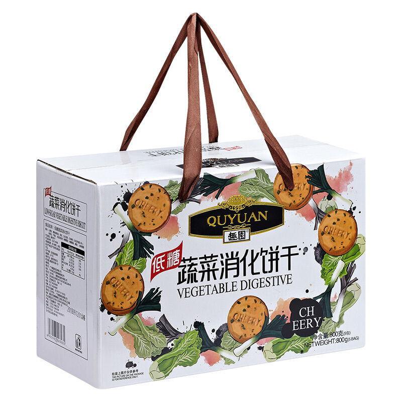 QUYUAN 趣园 低糖蔬菜消化饼干 800g