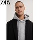 ZARA [折扣季]男装 舒适版型布料呢中长款大衣外套 05070350800