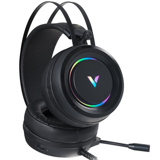 RAPOO 雷柏 VH500 耳罩式头戴式动圈降噪有线耳机 黑色 USB口