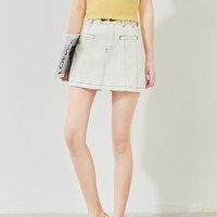 森马 Semir【气质裙裤】2021夏季新款设计感优雅宽松休闲短裤短半裙女 29 象牙白1406