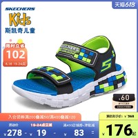 SKECHERS 斯凯奇 Skechers斯凯奇童鞋夏季男童休闲鞋儿童运动凉鞋软底中大童沙滩鞋