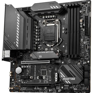 intel 英特尔 MSI 微星 B560M MORTAR 主板  MATX主板（intel LGA1200、B560） 英特尔 酷睿i5-10400F CPU套装