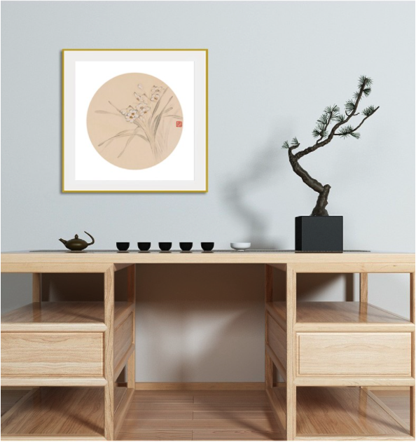 buybuyART 买买艺术 周磊作品版画《二十四节气》系列 50×50cm 客厅沙发背景墙装饰画 立秋
