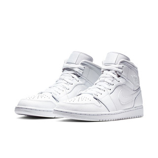 AIR JORDAN 正代系列 Air Jordan 1 Mid 男子篮球鞋 554724-129 白色 45