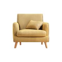 VISAWOOD 维莎原木 Y97H01 北欧布艺沙发 单人位 姜黄色