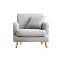 VISAWOOD 维莎原木 Y97H01 北欧布艺沙发 单人位 雾灰色