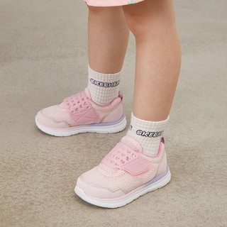 2021年夏季新款儿童女小童魔术贴软底防滑学步鞋休闲运动鞋 24 粉红色/薰衣草色