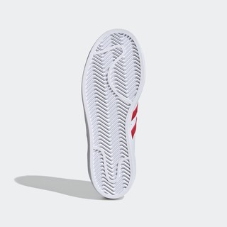 adidas ORIGINALS SUPERSTAR J 男童休闲运动鞋 白/红 40(245mm)