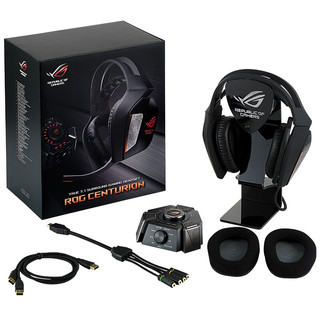 ROG 玩家国度 7.1 Centurion 百夫长 耳罩式头戴式降噪有线耳机 黑色 USB口