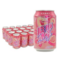 冰峰 白桃味果汁汽水 330ml*24罐