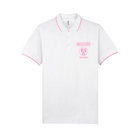 MOSCHINO B1304-2319-WHI男士火烈鸟双问号POLO衫