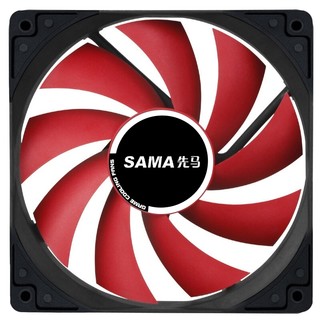 SAMA 先马 游戏风暴 12CM无光 机箱风扇