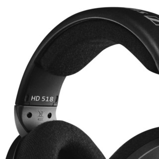 SENNHEISER 森海塞尔 HD518 耳罩式头戴式有线耳机 黑色 3.5mm