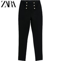 ZARA 05039222800 女装金属纽扣打底裤