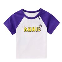 Annil 安奈儿 XB921634 男童T恤 龙胆紫 100cm