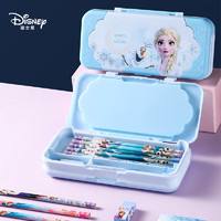 Disney 迪士尼 文具盒女小学生幼儿园儿童多功能冰雪奇缘2艾莎公主1-3年级大容量防水可爱创意三层大容量铅笔盒