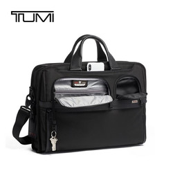 TUMI 途明 Alpha 3系列 商务多功能可扩展弹道尼龙男士公文包